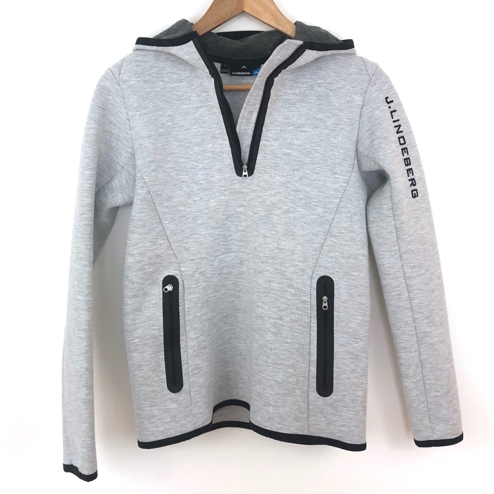 J. Lindeberg Half Zip Hooded Fitted Sweatshirt
